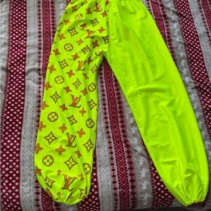 Large Neon Yellow Designer Joggers